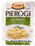 Kasia's  sauerkraut pierogis, pre cooked, frozen container Center Front Picture