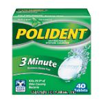 Polident  antibacterial denture cleanser, 3 minute, tablets Center Front Picture