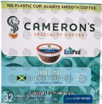 Cameron's  medium dark roast jamaica blue moutain blend coffee, 32 ct., box Center Front Picture