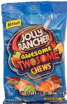 Jolly Rancher awesome twosome bold & tangy chewy candy; watermelon-green apple, cherry-orange Center Front Picture