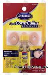 Dr Scholl's  liquid corn/callus remover, salicylic acid, 3 pads and liquid drop dispenser Center Front Picture