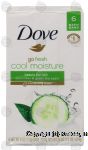 Dove go fresh cool moisture; beauty bar with cucumber & green tea scent, 1/4 moisturizing cream Center Front Picture