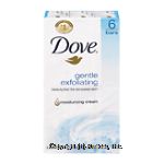 Dove Beauty Bar gentle exfoliating beauty bar for renewed skin, 1/4 moisturizing cream Center Front Picture