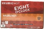 Eight O'Clock Coffee  hazelnut medium roast coffee k-cups, 12 ct., box Center Front Picture