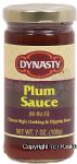 Dynasty  plum sauce; chinese style cooking & dipping sauce Center Front Picture