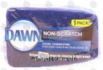 Dawn  non-scratch scrubber sponge, unique wedge shape for cleaning in tight areas Center Front Picture