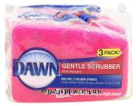 Dawn  gentle scrubber sponges, unique wedge shape for cleaning in tight areas Center Front Picture