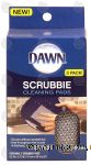 Dawn scrubbie cleaning pads, scours without scratching, 4.5-in x 2.75-in. Center Front Picture