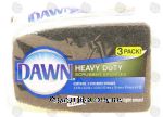 Dawn  heavy duty scrubber sponges, unique wedge shape for cleaning in tight areas Center Front Picture