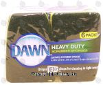 Dawn  heavy duty scrubber sponges, unique wedge shape for cleaning in tight areas Center Front Picture