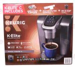 Keurig K-Elite C single serve coffee maker; 15 K-Cup Pds, water filter, reusable coffee filter Center Front Picture