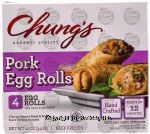 Chung's  pork egg rolls, 4 ct., frozen box Center Front Picture