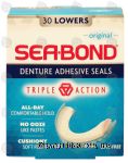 Sea-bond  denture adhesive seals, original, lowers, triple action, zinc-free Center Front Picture