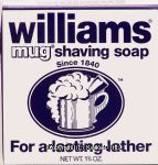 Williams  mug shaving soap, for a lasting lather Center Front Picture