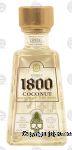 1800 Reserva coconut infused tequila, 100% agave, 35% alc. by vol. Center Front Picture