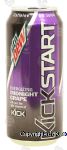 Mountain Dew Kick Start midnight grape soda, 5% juice, energizing Center Front Picture