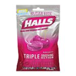 Halls Cough Suppressant black cherry sugar free menthol drops Center Front Picture