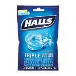 Halls Cough Suppressant Ice Blue Extra Strength Menthol Drops Center Front Picture