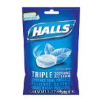 Halls  mentho-lyptus menthol drops, cough suppressant Center Front Picture