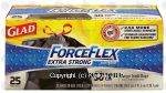 Glad Force Flex large trash bags, stretchable strength, 30 gallon size Center Front Picture