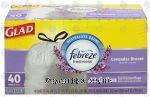 Glad Odor Shield 13 gallon tall kitchen bags with febreze freshness, lavender breeze scent Center Front Picture