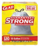 Glad  13 gallon tall kitchen bags Center Front Picture