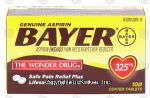 Bayer Genuine pain reliever/fever reducer, coated tablets, 325mg Center Front Picture