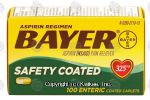 Bayer  aspirin regimen, safety coated, enteric coated caplets Center Front Picture