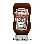 Heinz Hot & Spicy tomato ketchup made with McIlhenny Co. tabasco Center Front Picture