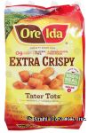 Ore-Ida Extra Crispy Tater Tots seasoned, shredded potatoes Center Front Picture