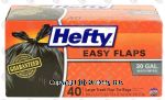 Hefty Easy Flaps multipurpose large trash flap-tie bags, 30 gal Center Front Picture