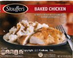 Stouffer's Classics baked chicken breast; boneless chicken breast with gravy & mashed potatoes Center Front Picture