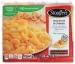 Stouffer's Satisfying Servings macaroni & cheese; freshly made pasta in a 100% real cheddar cheese sauce Center Front Picture