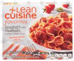 Stouffer's Lean Cuisine favorites; spaghetti with meatballs in a hearty tomato sauce Center Front Picture