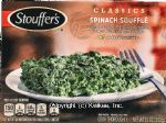 Stouffer's Simple Dishes spinach souffle; chopped spinach baked with skim milk & eggs Center Front Picture