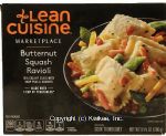 Lean Cuisine Marketplace butternut squash ravioli in a creamy sauce with walnuts, snap peas & carrots Center Front Picture