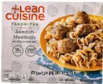 Stouffer's Lean Cuisine swedish meatballs with pasta in a savory gravy Center Front Picture