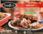 Stouffer's Family Size meatloaf; oven baked meatloaf in a homestyle gravy Center Front Picture