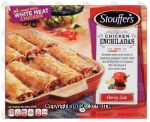 Stouffer's Classic Dinners Party Size chicken enchiladas over rice & topped with real cheese & spicy cream sauce Center Front Picture