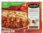 Stouffer's Large Family Size lasagna with meat & sauce Center Front Picture