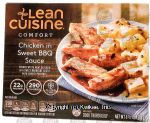 Stouffer's Lean Cuisine comfort; chicken in sweet bbq sauce with cheesy potatoes, gluten free Center Front Picture