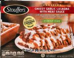 Stouffer's Family Size cheesy garlic lasagna with meat sauce Center Front Picture