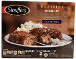 Stouffer's Satisfying Servings ketchup-glazed meatloaf in a homestyle gravy with russet mashed potatoes, 2 loaves Center Front Picture