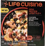 Life Cuisine High Protein Lifestyle chicken enchilada bowl, frozen bowl Center Front Picture