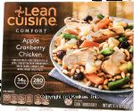 Stouffer's Lean Cuisine marketplace; apple chicken cranberry chicken with french cut green beans & carrots Center Front Picture