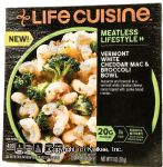 Life Cuisine Meatless Lifestyle vermont white cheddar mac & broccoli bowl, frozen bowl Center Front Picture