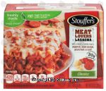 Stouffer's Classics meat lovers lasagna with a hearty tomato sauce, pepperoni, italian sausage, ground beef and pork Center Front Picture