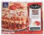 Stouffer's Family Size meat lovers lasagna; with a hearty tomato sauce, pepperoni, italian sausage, ground beef and pork Center Front Picture