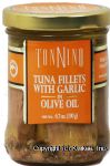 Tonnino  tuna fillets with garlic in olive oil, dolphin safe Center Front Picture