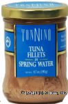 Tonnino  tuna fillets in spring water, wild caught, hand packed, dolphin safe Center Front Picture